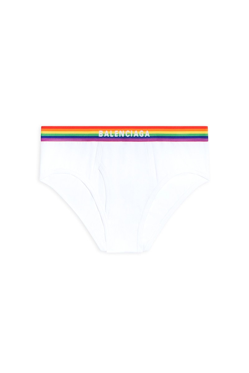 Balenciaga Drops Pride 2021 Capsule Collection Lookbook gay lesbian transgender lgbtqia+ underwear thong jockstraps caps rainbow boxers