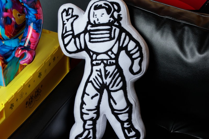 billionaire boys club bbc pharrell standing astronaut helmet head plush pillows blue white black olive ivory green sky navy official release date info photos price store list buying guide