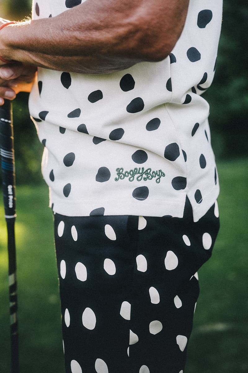 Macklemore’s Bogey Boys Spring/Summer 2021 Dalmatian Collection Dog horse golf course spots spotted pants t-shirts accessories