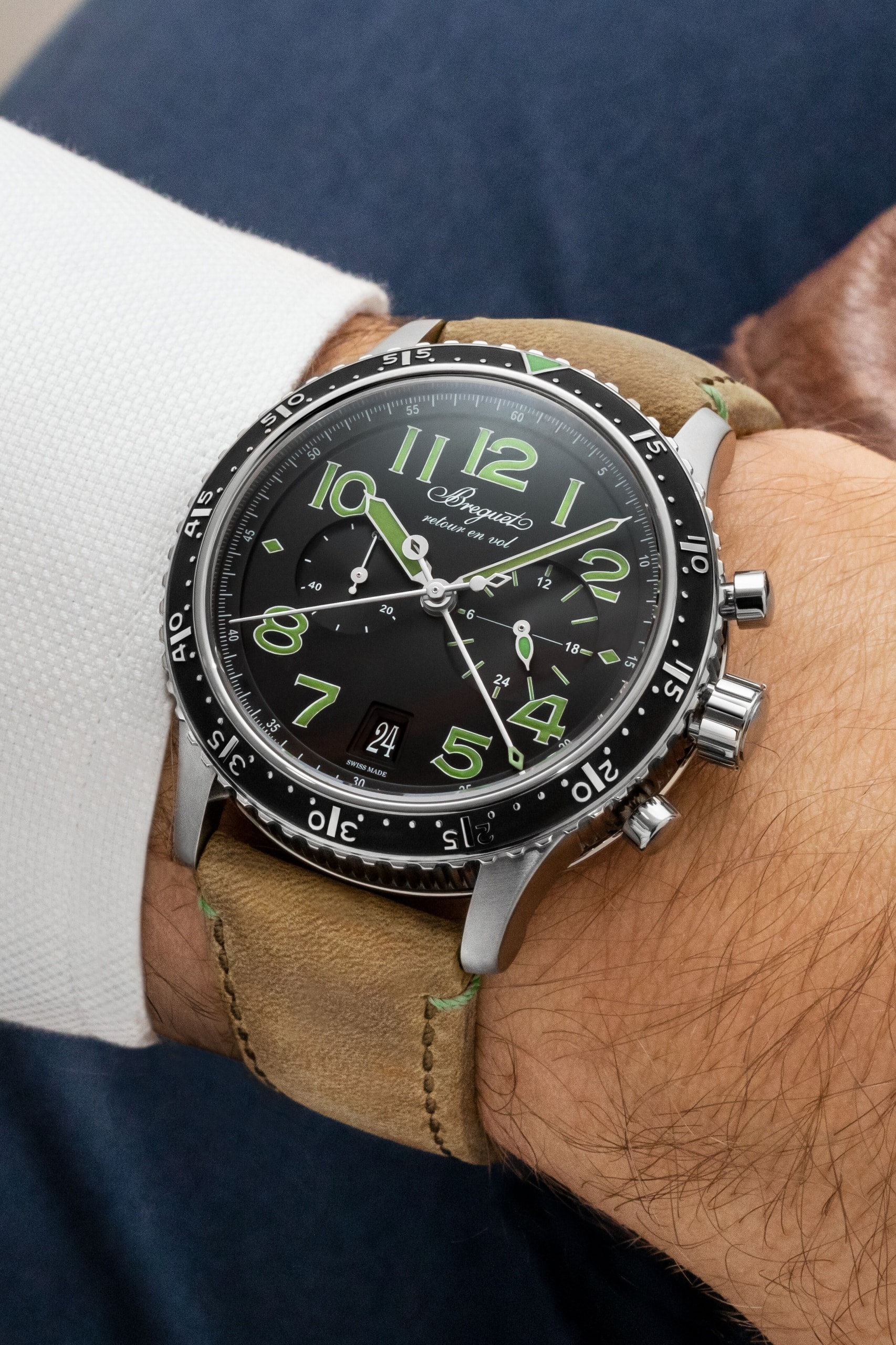 Breguet Brings a Splash of Color To its Vintage Military Chronograph