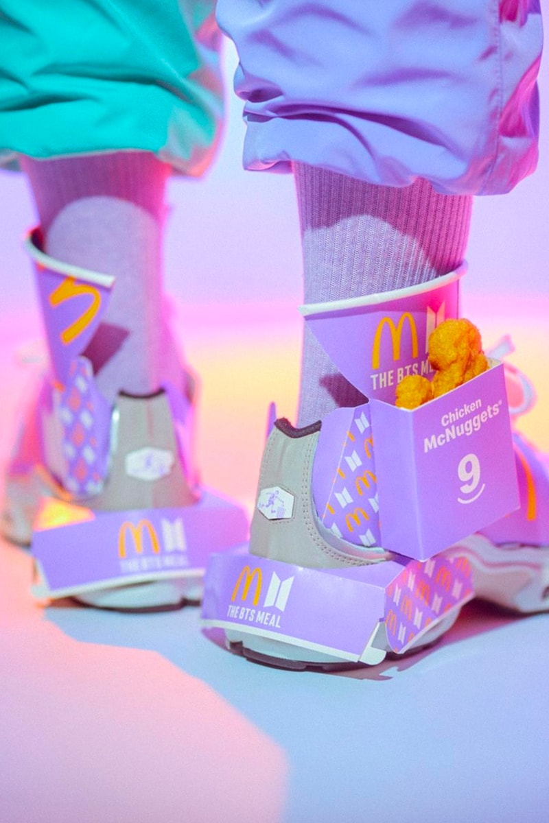 BTS McDonald's Custom McNugget Sneakers Photos Images Meal