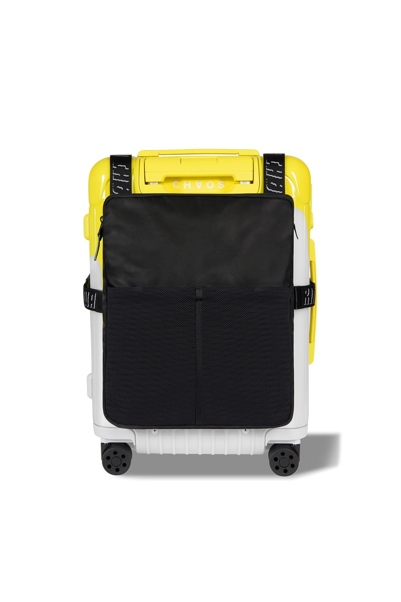Chaos x RIMOWA Essential Cabin Suitcase Carry On Luggage Collaboration London Based Label Brand Luxury Travel Essentials Tags Storage Accessories