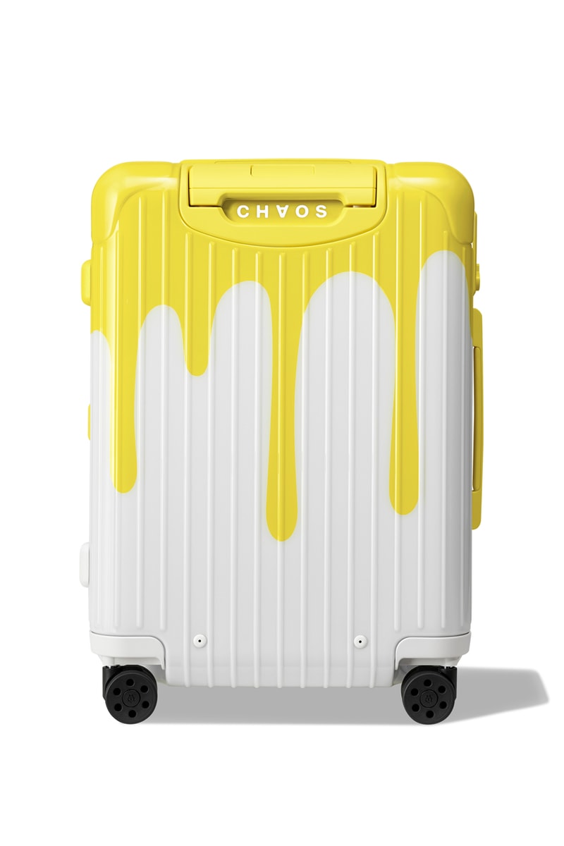 Chaos x RIMOWA Essential Cabin Suitcase Carry On Luggage Collaboration London Based Label Brand Luxury Travel Essentials Tags Storage Accessories