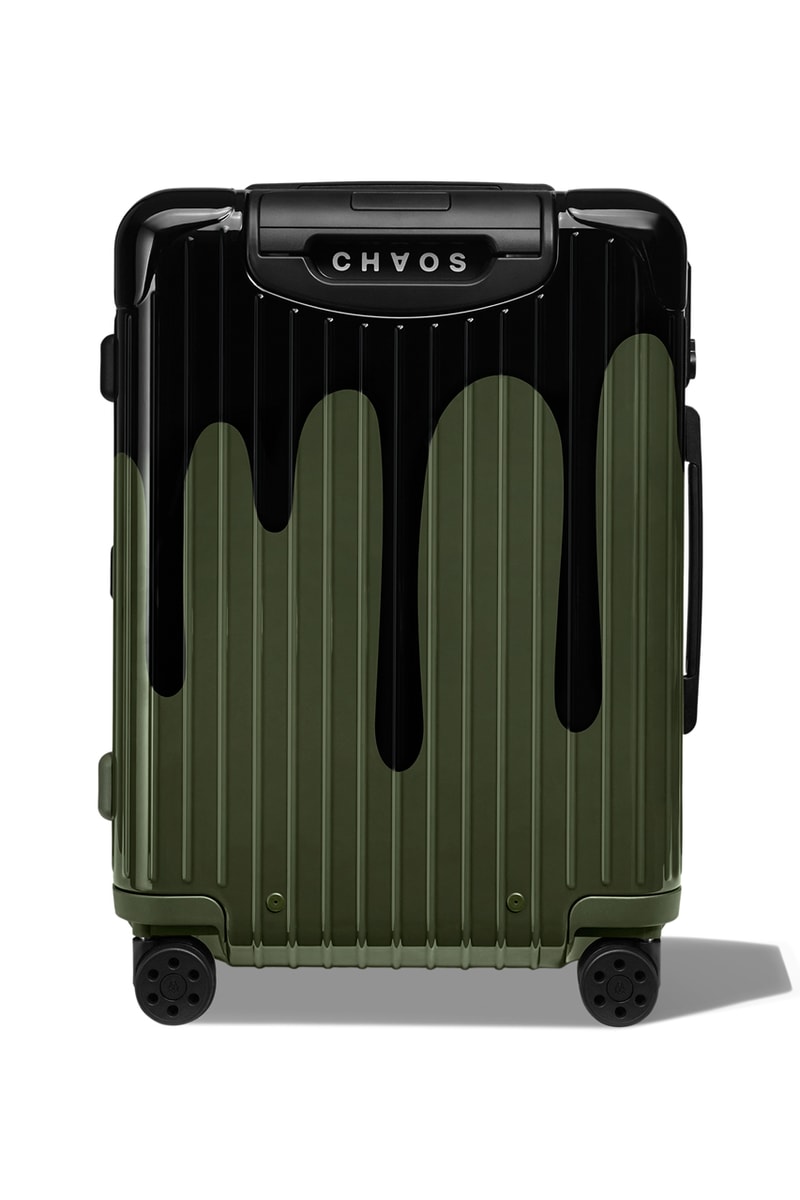 Chaos x RIMOWA Essential Cabin Suitcase Carry On Luggage Collaboration London Based Label Brand Luxury Travel Essentials Tags Storage Accessories