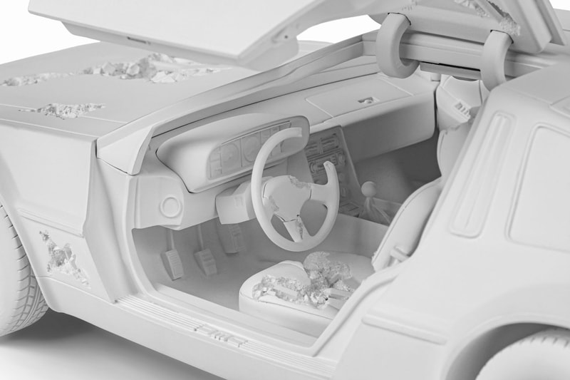 daniel arsham eroded delorean sculpture edition
