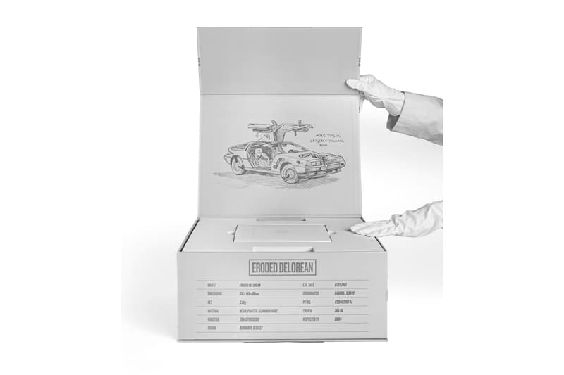 daniel arsham eroded delorean sculpture edition