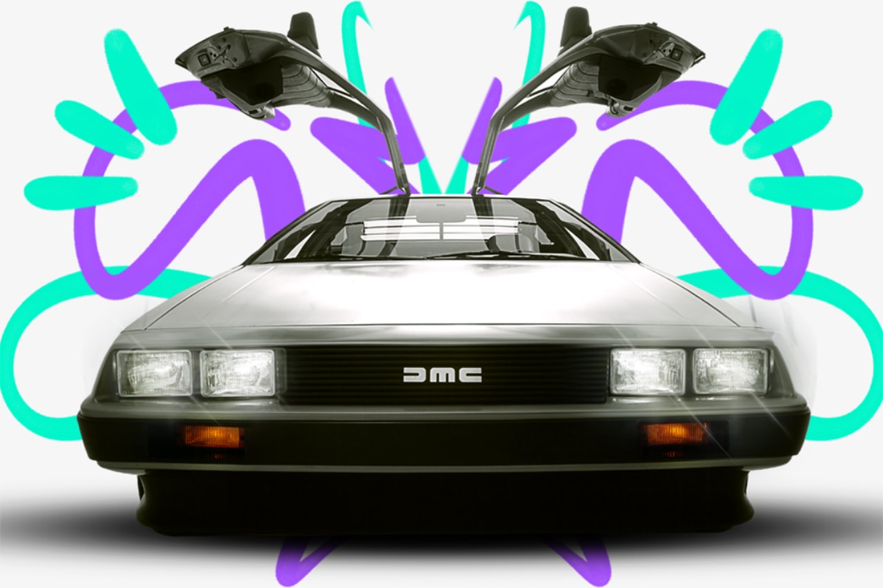 DeLorean DMC-12 MADSTEEZ NFT NFTs Non-Fungible Tokens Art Car Project Animated 40th Anniversary Physical Car Back to the Future