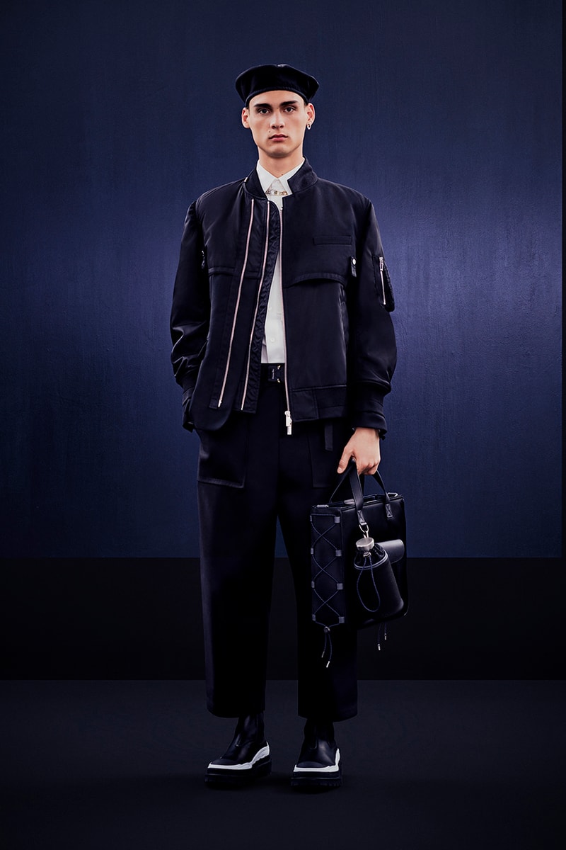 sacai chitose abe dior kim jones collaboration release information saddle bag universe footwear apparel ready to wear