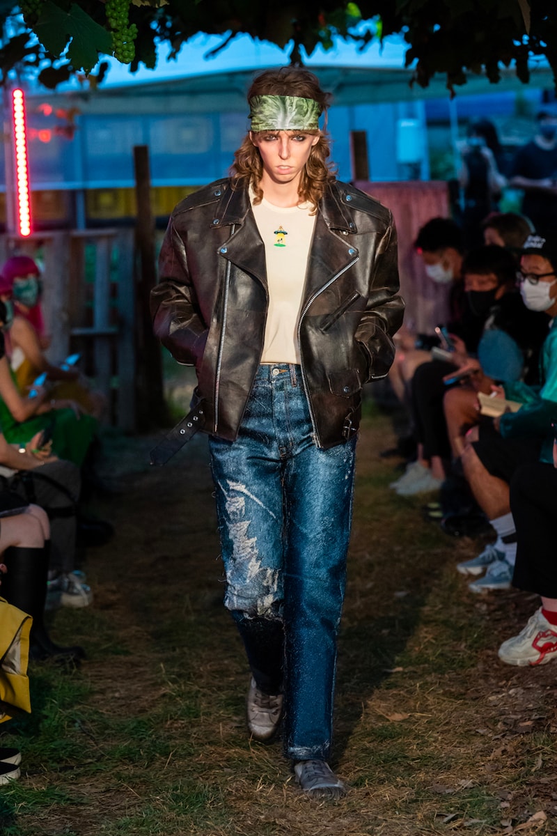doublet Spring/Summer 2022 Lookbook Japan sustainability fashion plant organic brown black pink yellow dole zespri 