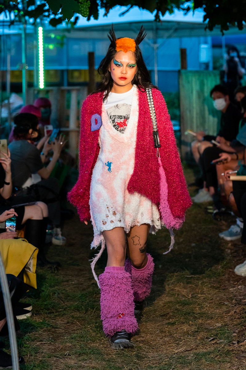 doublet Spring/Summer 2022 Lookbook Japan sustainability fashion plant organic brown black pink yellow dole zespri 