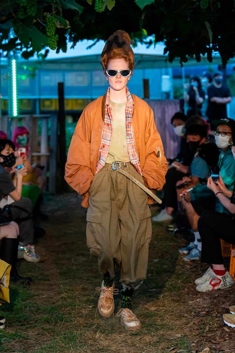 doublet Spring/Summer 2022 Lookbook Japan sustainability fashion plant organic brown black pink yellow dole zespri 