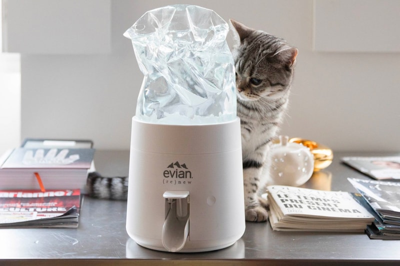 Evian (re)new Water Bubble Fountain Designed by Virgil Abloh Release Buy Price 