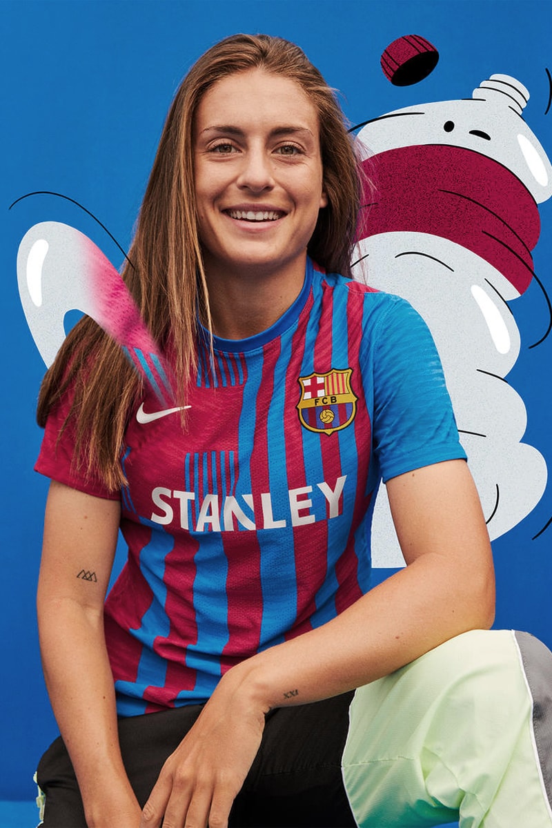 FC Barcelona and Nike Celebrate the Club's Time-Proven Values for 2021-2022 Home Kit football soccer spain blaugrana recycled eurocup lionel messi gerard pique antoine griezmann 