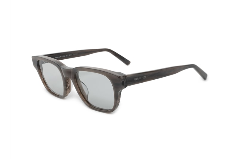 Fear of God and Grey Ant Debuts The 1983 Sunglasses Frames Jerry Lorenzo 80's Carl Zeiss lenses Italian cellulose acetate American classic polished black taupe