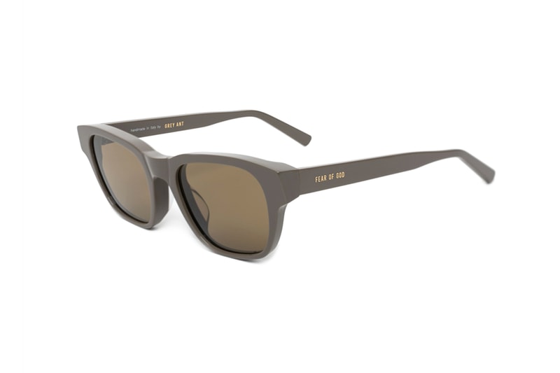 Fear of God and Grey Ant Debuts The 1983 Sunglasses Frames Jerry Lorenzo 80's Carl Zeiss lenses Italian cellulose acetate American classic polished black taupe