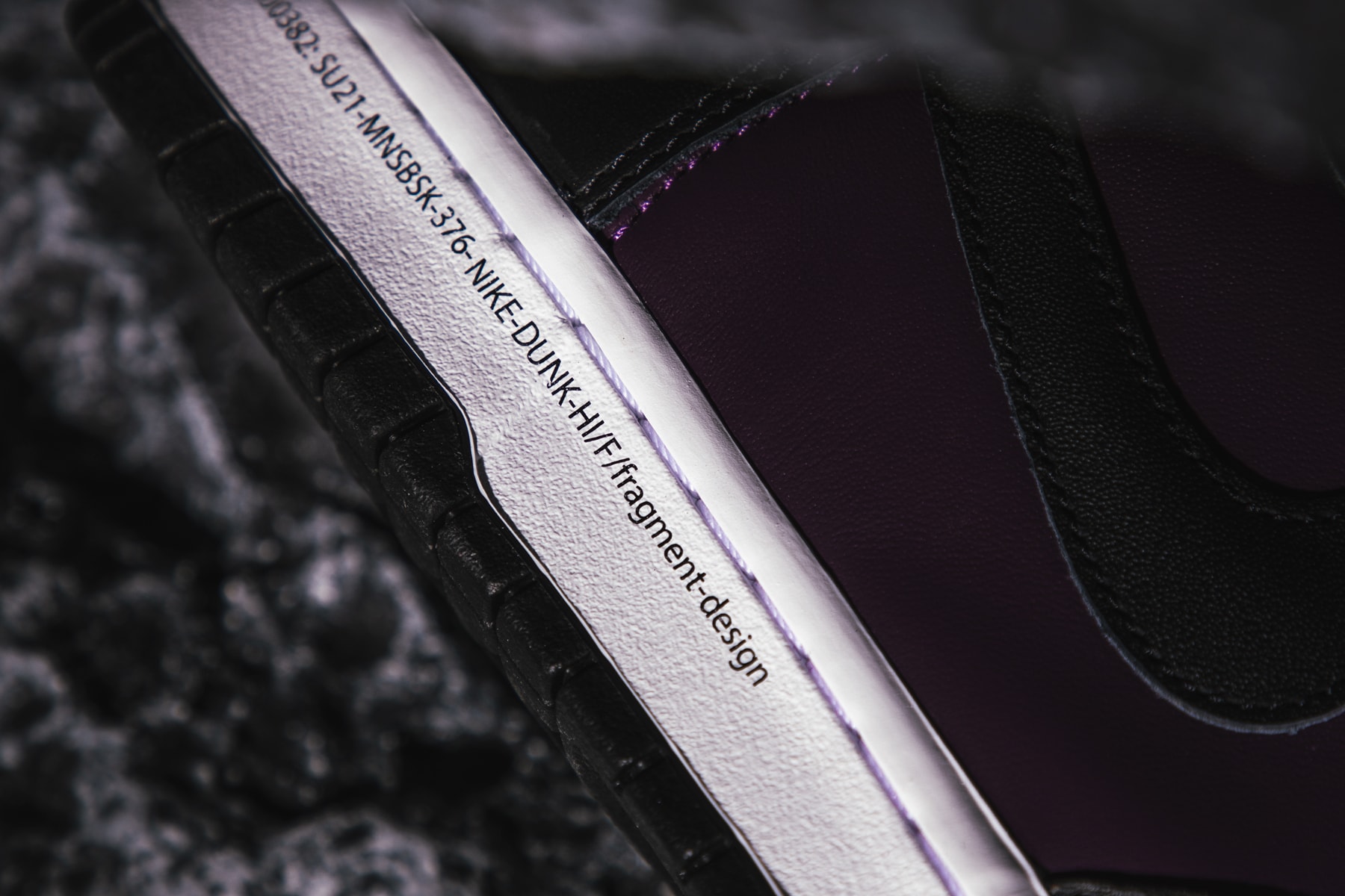 fragment design Nike Dunk High Beijing Closer Looks Release Info DJ4285-600 Date Buy Price Hiroshi Fujiwara Black Purple White City Pack 2021