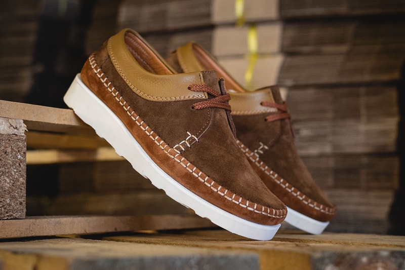 HANON x Padmore & Barnes Willow Sport Collab Info moccasin brown tan white sole vibram release info M387