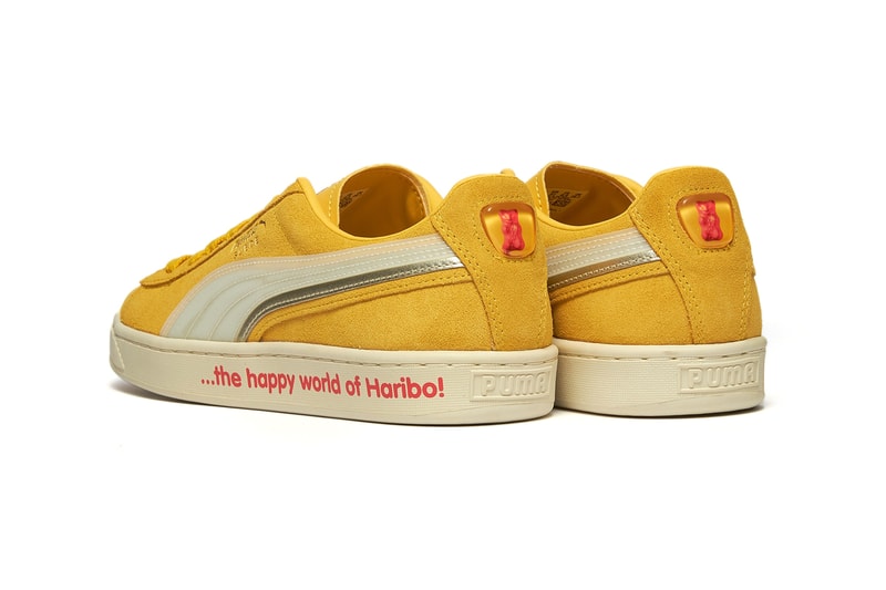 Haribo x PUMA Suede Triplex "Mimosa/Whisper White" 382560-01 Release Information Gummy Bear Kids Grown-Ups Love It So Drop Date Shoe Footwear Collaboration Sneakers Trainers Yellow