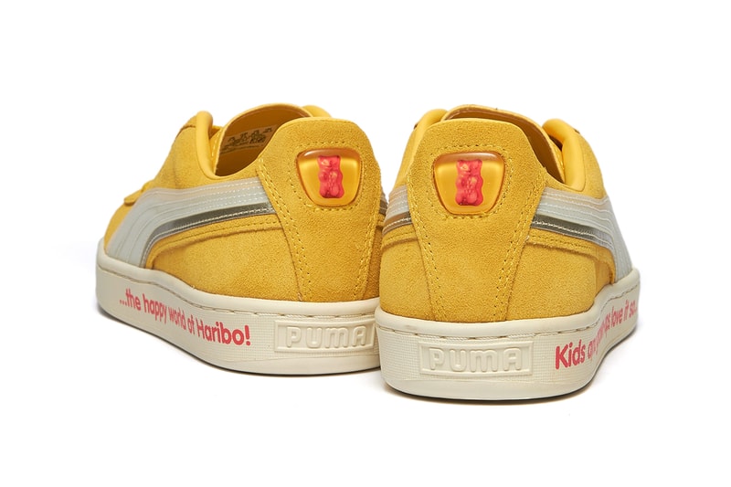Haribo x PUMA Suede Triplex "Mimosa/Whisper White" 382560-01 Release Information Gummy Bear Kids Grown-Ups Love It So Drop Date Shoe Footwear Collaboration Sneakers Trainers Yellow