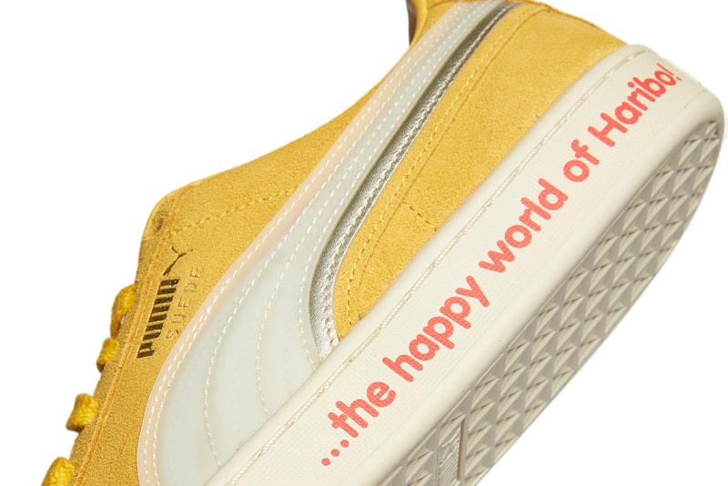 Haribo x PUMA Suede Triplex "Mimosa/Whisper White" 382560-01 Release Information Gummy Bear Kids Grown-Ups Love It So Drop Date Shoe Footwear Collaboration Sneakers Trainers Yellow