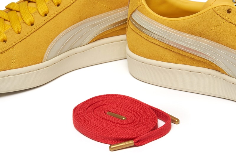 Haribo x PUMA Suede Triplex "Mimosa/Whisper White" 382560-01 Release Information Gummy Bear Kids Grown-Ups Love It So Drop Date Shoe Footwear Collaboration Sneakers Trainers Yellow