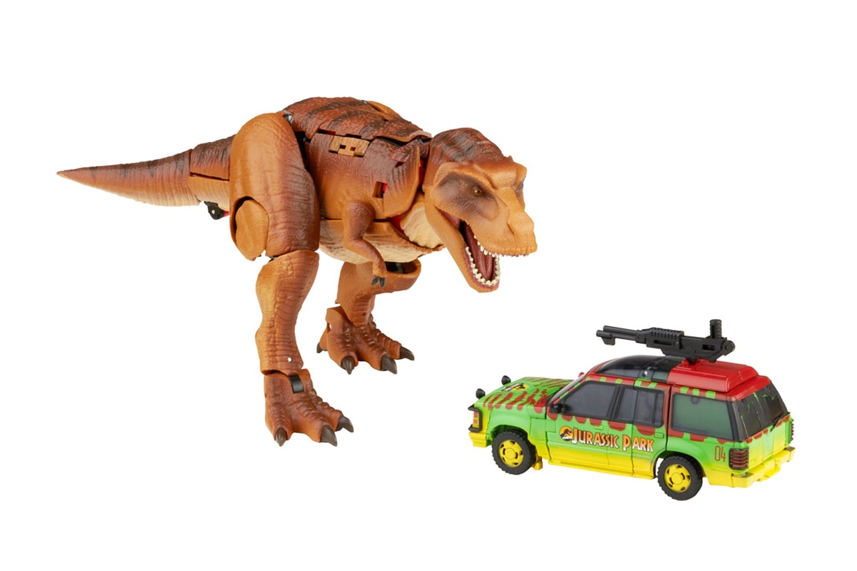 hasbro jurassic park tyrannosaurus rex ford explorer transformers figures toys collectibles 