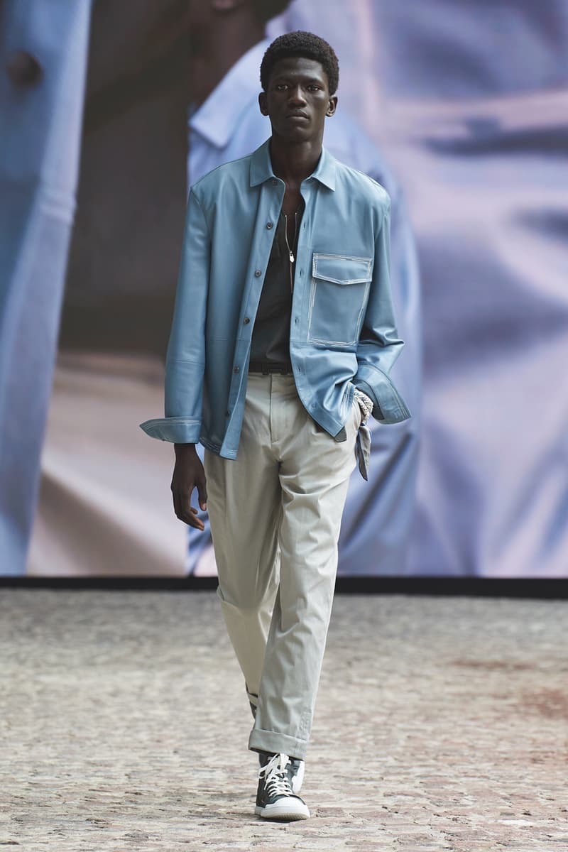 Hermès Spring/Summer 2022 Cyril Teste Véronique Nichanian "Augmented Show" Paris Mens Crocodile Leather Shirts SS22 Luxury Theatrical Drama