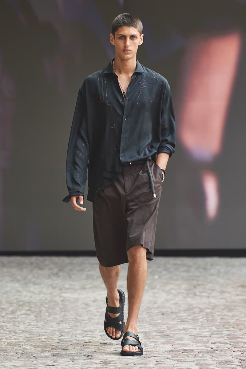 Hermès Spring/Summer 2022 Cyril Teste Véronique Nichanian "Augmented Show" Paris Mens Crocodile Leather Shirts SS22 Luxury Theatrical Drama