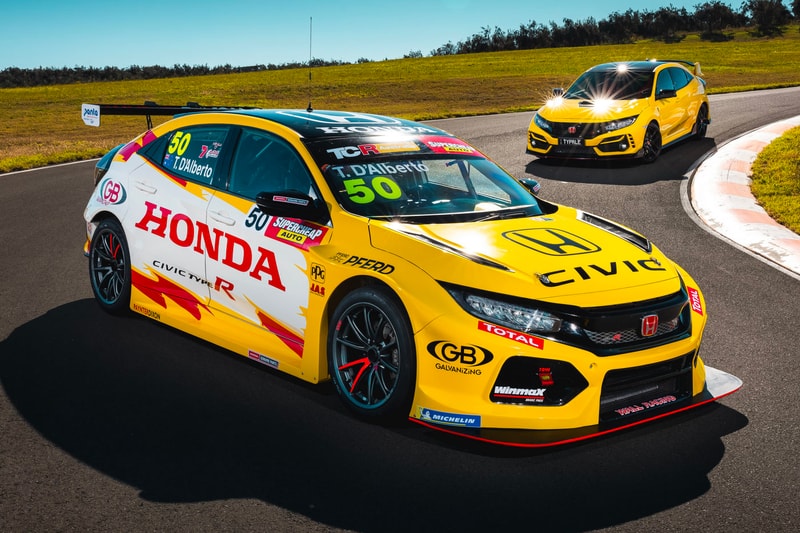 Honda Civic Type R TCR Sunlight Yellow livery Australia limited edition info race cars colors Type R Tony D’Alberto