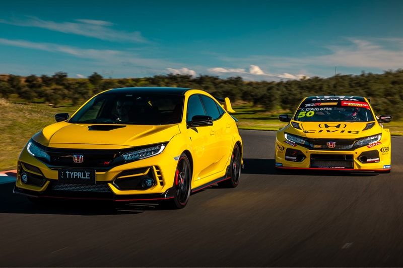 Honda Civic Type R TCR Sunlight Yellow livery Australia limited edition info race cars colors Type R Tony D’Alberto