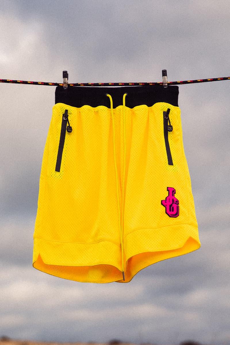 john geiger co summer 2021 mesh basketball shorts chenille logo pink yellow blue green orange phone numbers t shirt official release date info photos price store list buying guide