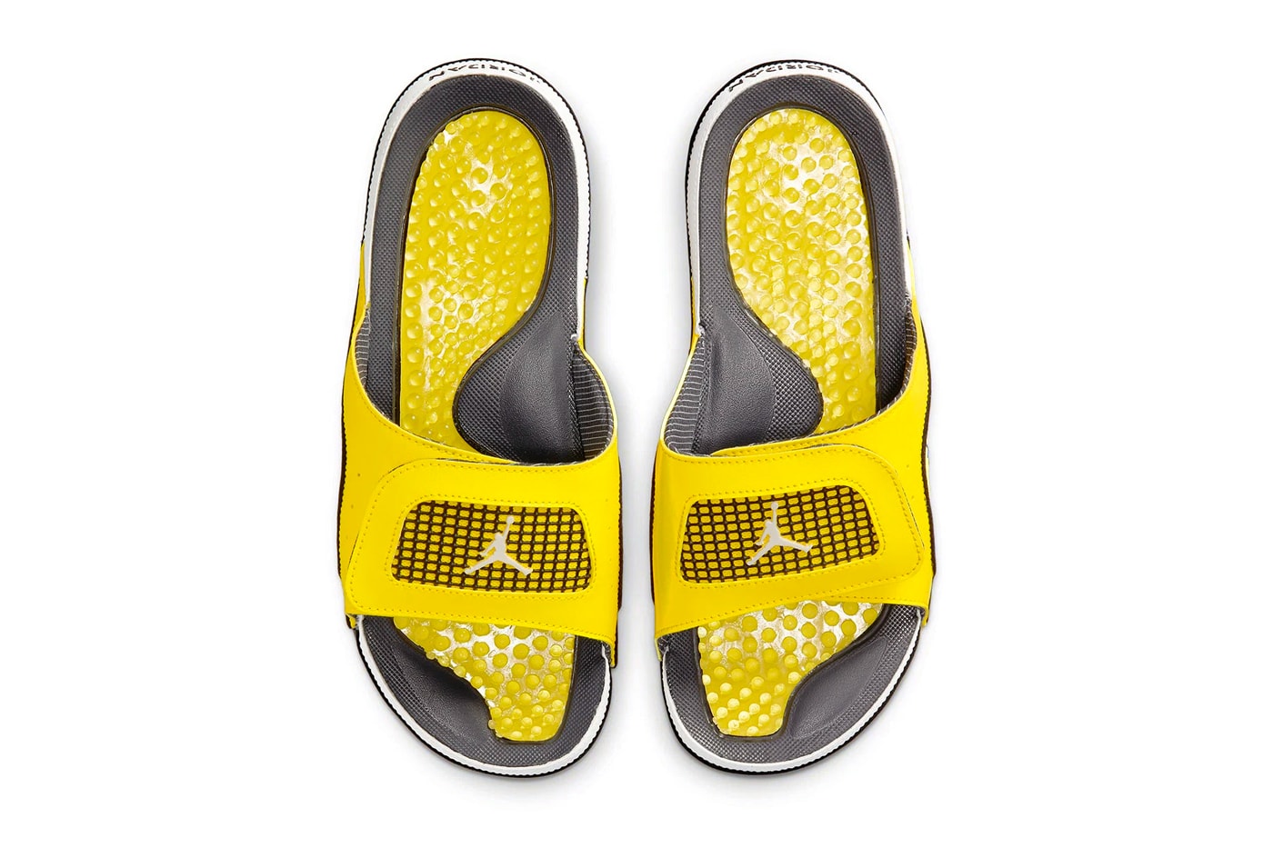 Jordan brand Hydro Slide IV Lightning Colorway release DN4238-701 sandals slides footwear AJ4 IV
