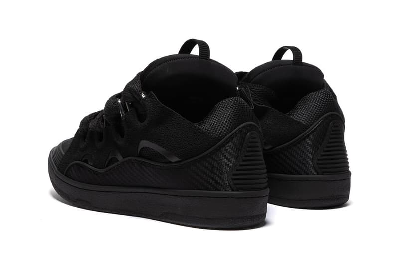 Lanvin Curb Sneaker Triple Black Blacked Out Suede Leather Mesh Weave Fabric Skateboarding Shoes Osiris D3 Skate '90s 