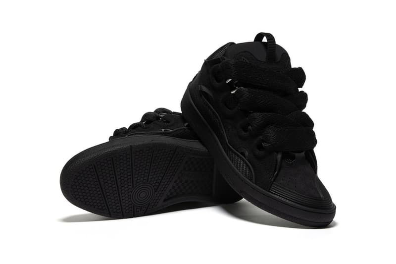 Lanvin Curb Sneaker Triple Black Blacked Out Suede Leather Mesh Weave Fabric Skateboarding Shoes Osiris D3 Skate '90s 