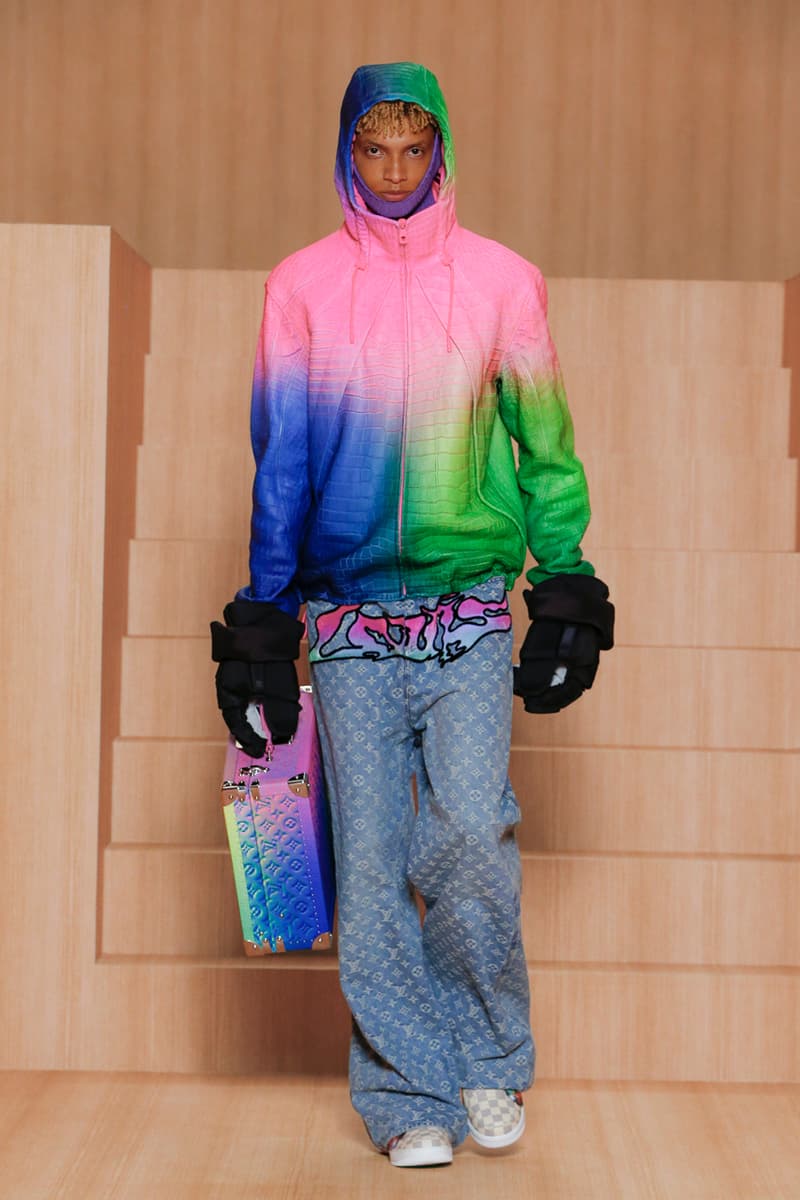 Nike Collaboration Air Force 1 Louis Vuitton Spring/Summer 2022 Amen Break Virgil Abloh Men's Show Collection Lookbook Video Scenes LV Monogram Bags Accessories Tracksuits Tailoring Shoes Boots BTS Goldie GZA Benji B Paris