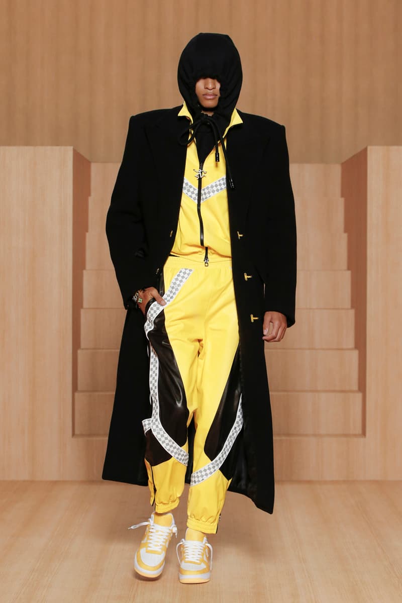 Nike Collaboration Air Force 1 Louis Vuitton Spring/Summer 2022 Amen Break Virgil Abloh Men's Show Collection Lookbook Video Scenes LV Monogram Bags Accessories Tracksuits Tailoring Shoes Boots BTS Goldie GZA Benji B Paris