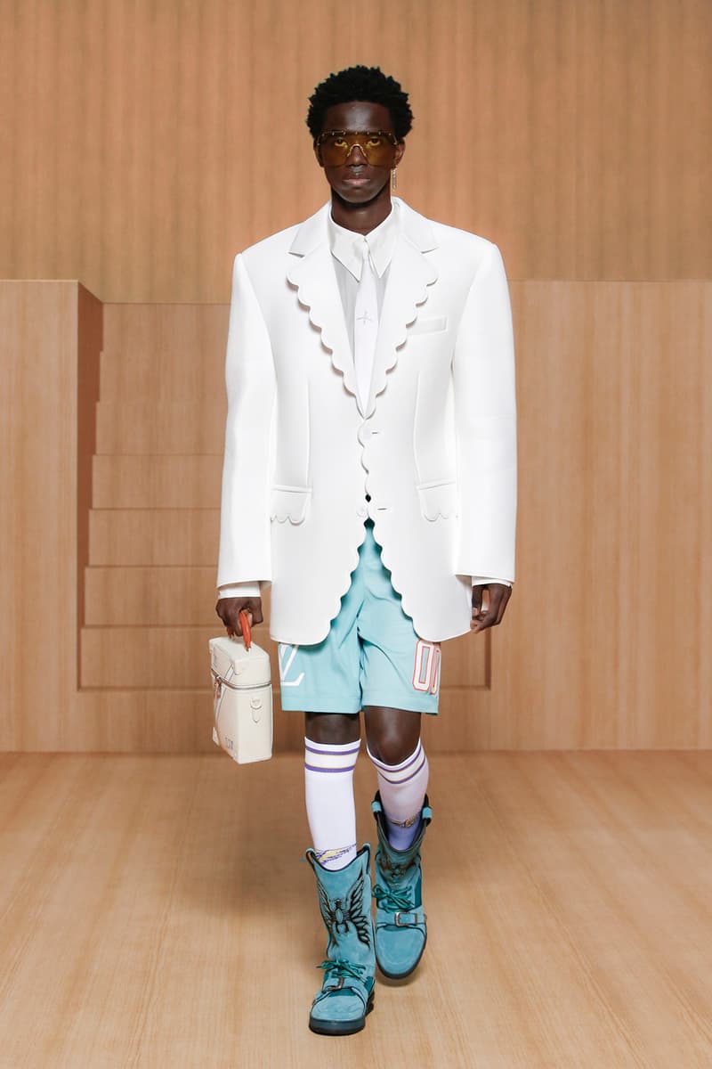 Nike Collaboration Air Force 1 Louis Vuitton Spring/Summer 2022 Amen Break Virgil Abloh Men's Show Collection Lookbook Video Scenes LV Monogram Bags Accessories Tracksuits Tailoring Shoes Boots BTS Goldie GZA Benji B Paris