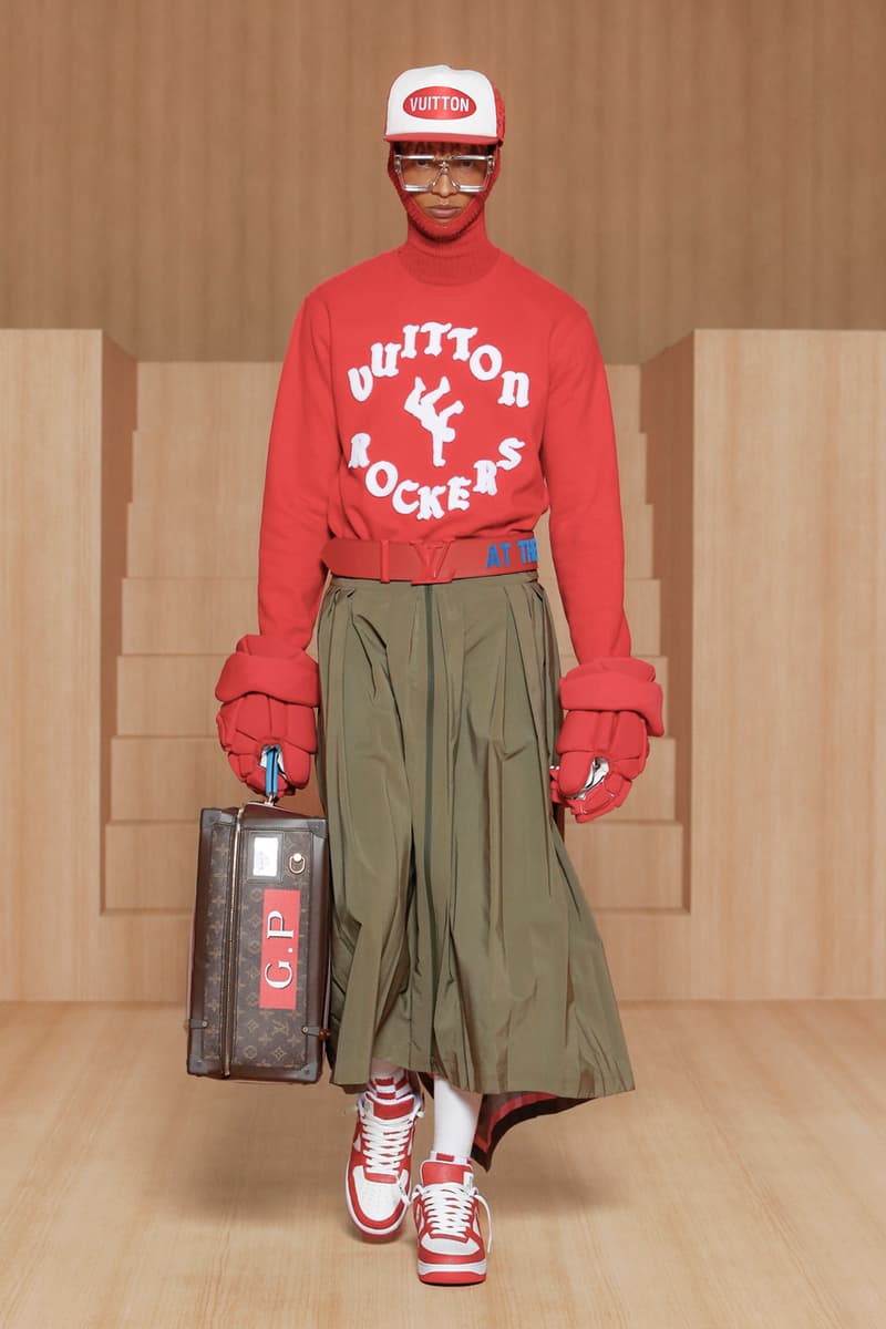 Nike Collaboration Air Force 1 Louis Vuitton Spring/Summer 2022 Amen Break Virgil Abloh Men's Show Collection Lookbook Video Scenes LV Monogram Bags Accessories Tracksuits Tailoring Shoes Boots BTS Goldie GZA Benji B Paris