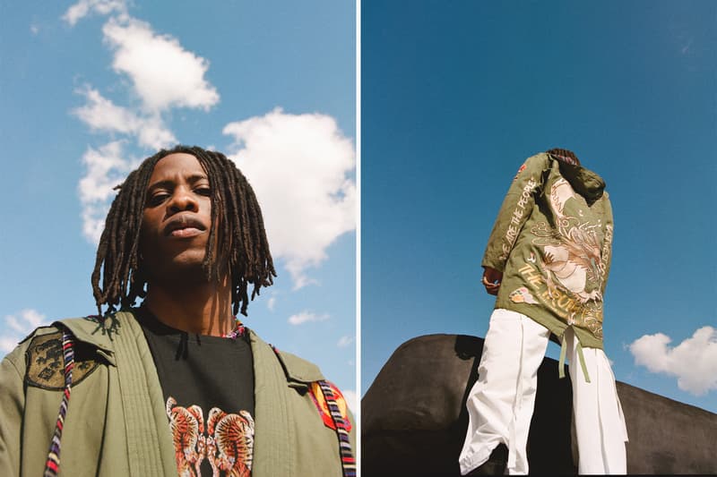 MAHAPATCHCO. "Entertainers Tour" MA-1 Jacket Kimono Collar Utility Smock Poncho Military Nurses War Vietnam Jackets Coats Outerwear SS21 Lookbooks Hyperdub, Myoshka, Kay One, Teach, Todd James, OJAS, Gasr, Andy Warhol Don Letts, Flohio, Obongjayar, Richard Russell, Alex Turnbull XL Recordings