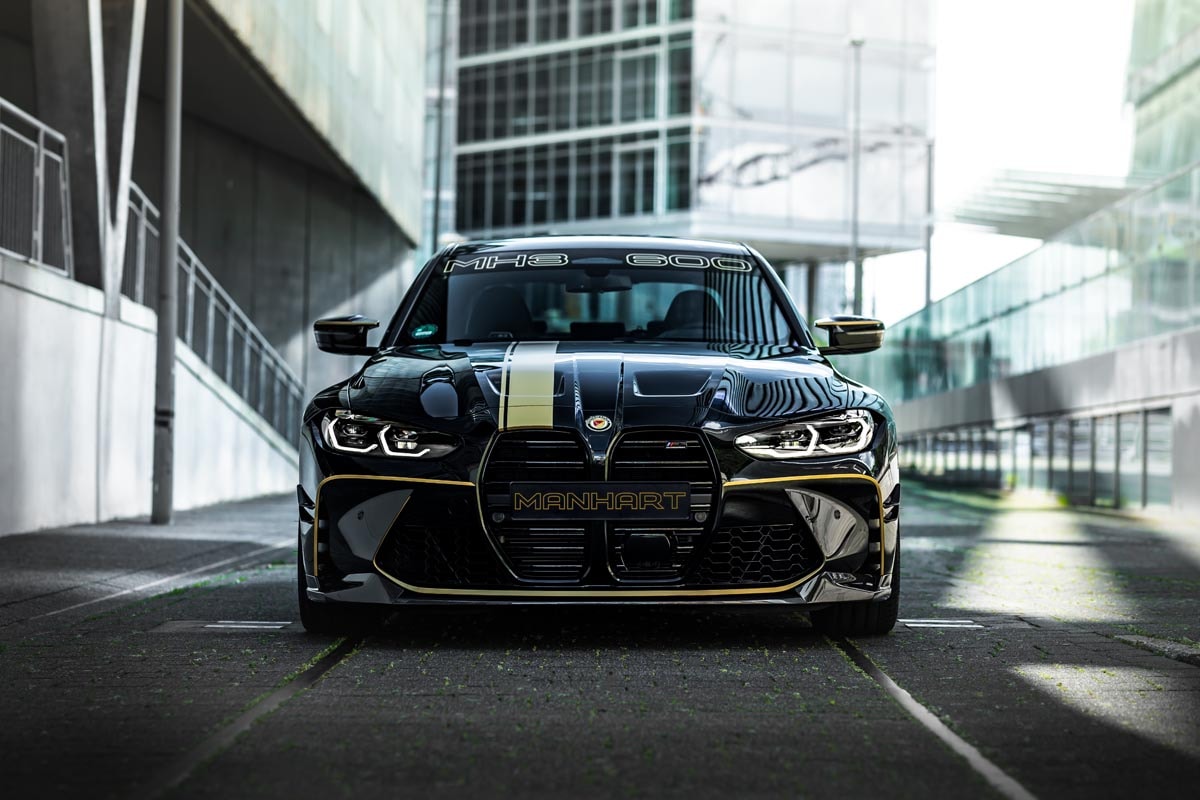 MANHART BMW M3 Competition G80 MH3 600 Official First Look German Supercar Sports Four Door Saloon M Bavarian Tuning Company Wide Body Kit Power V6 Twin Turbo