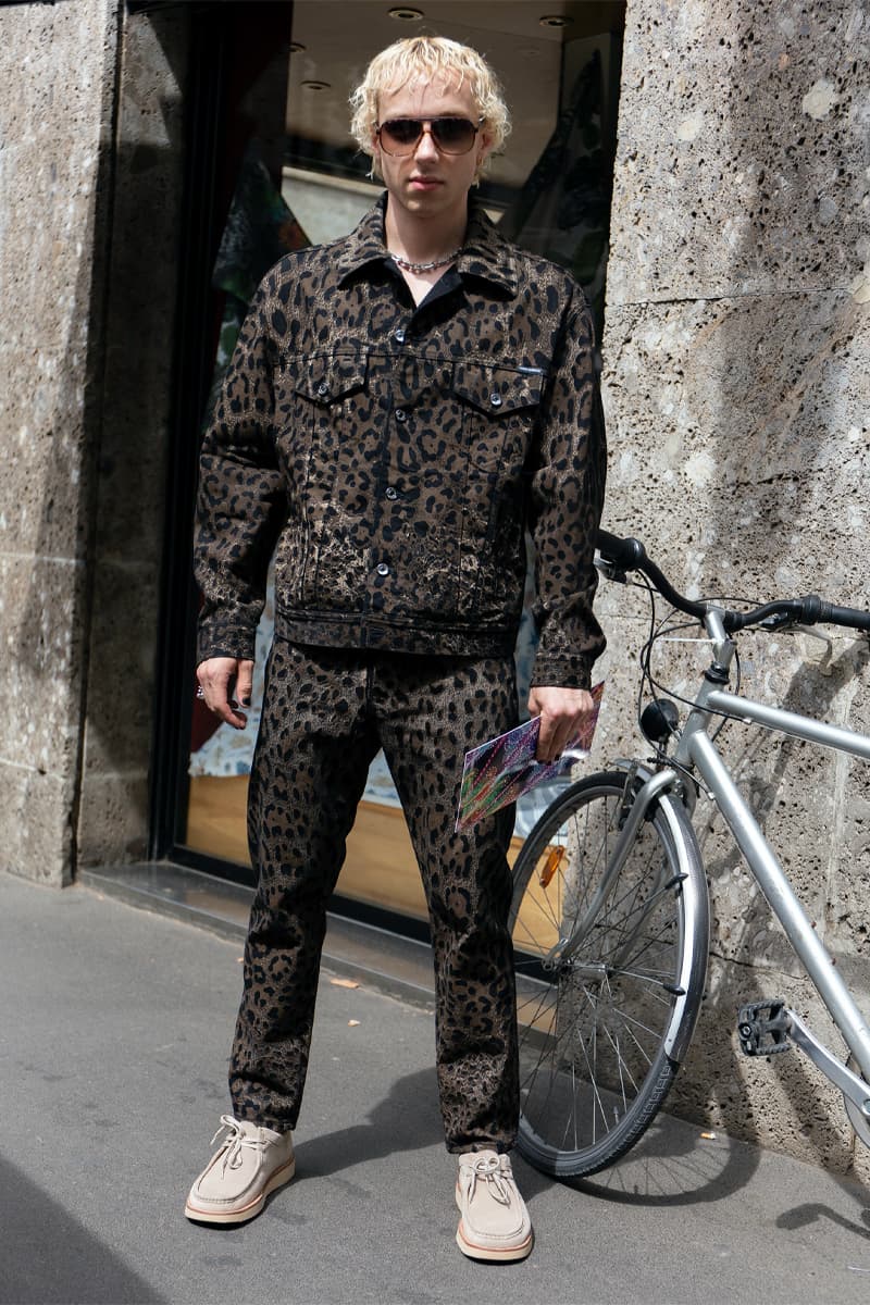 Milan Fashion Week SS22 Street Style Delivers Elegance in Bold Patterns and Casual Silhouettes MFW dolce & gabbana giorgio armani prada etro