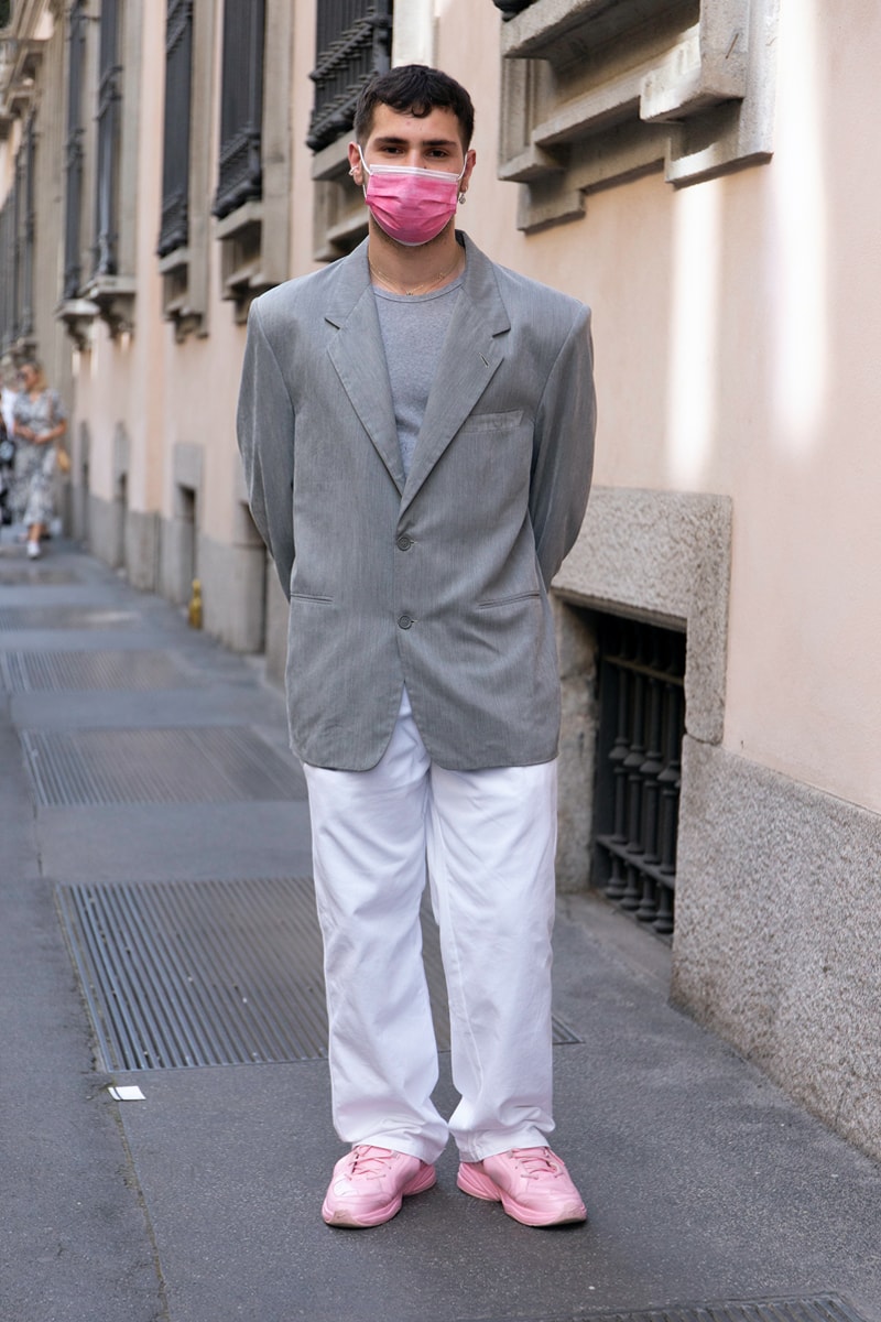 Milan Fashion Week SS22 Street Style Delivers Elegance in Bold Patterns and Casual Silhouettes MFW dolce & gabbana giorgio armani prada etro