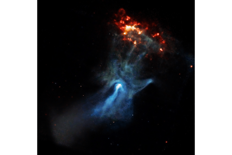 NASA's Chandra X-Ray Observatory Captures Image of Cosmic Hand Reaching Into Fiery Hole