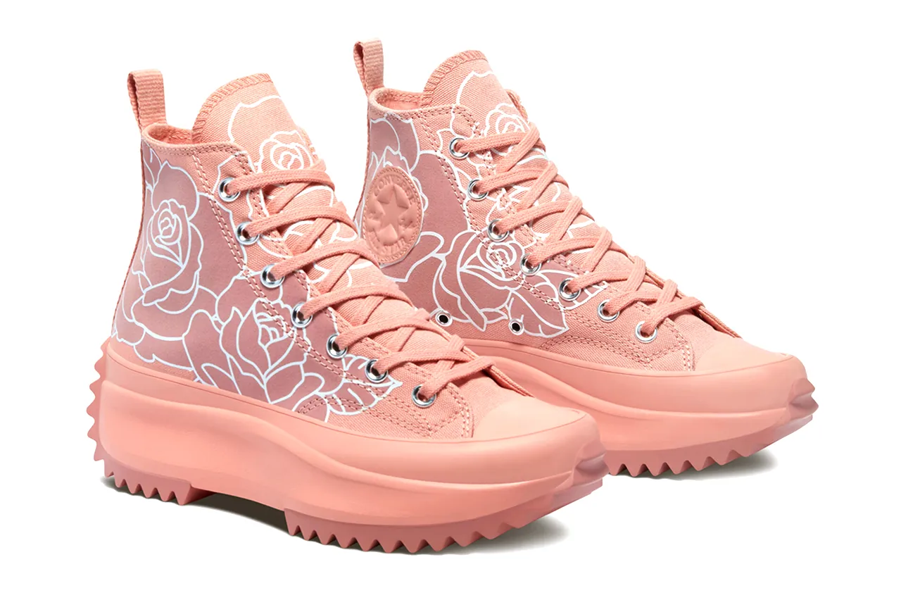 pink rose platform converse