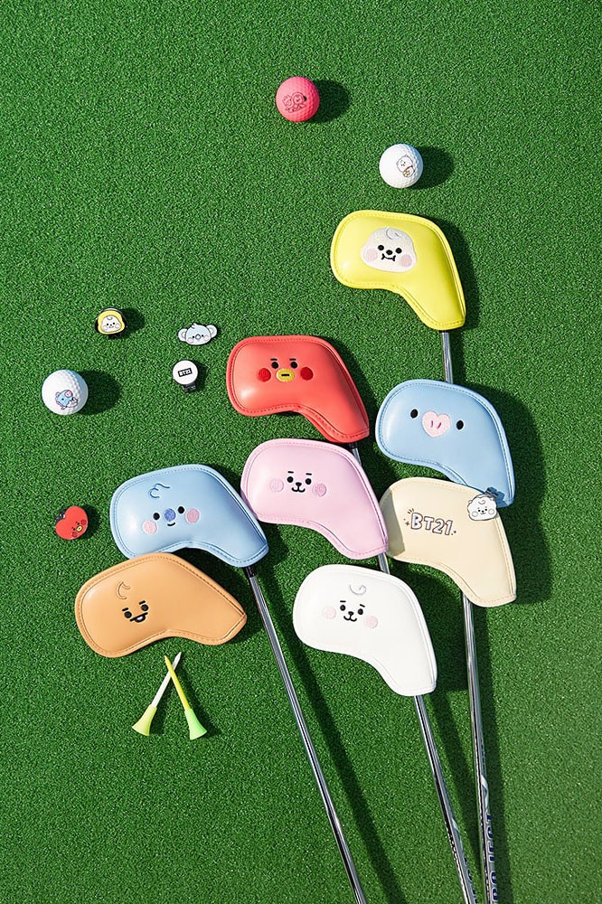 line friends golf balls iron covers Tata Mang Chimmy RJ Koya Cooky Shooky Van sally official release date info photos price store list buying guide