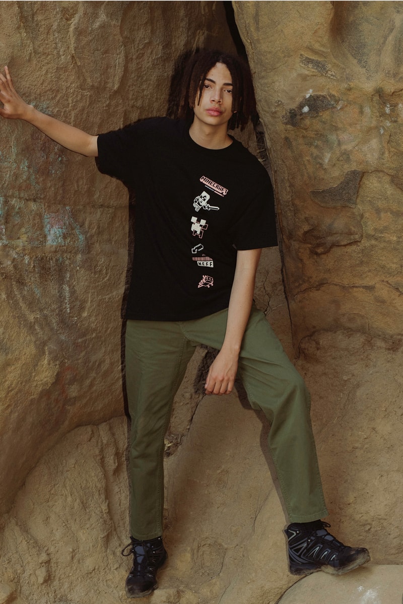 hats, T-shirts, long sleeve shirts and sweaters flat and high-density screen-printed graphics, custom dyed washes and iconic imagery apparel video games headwear design language