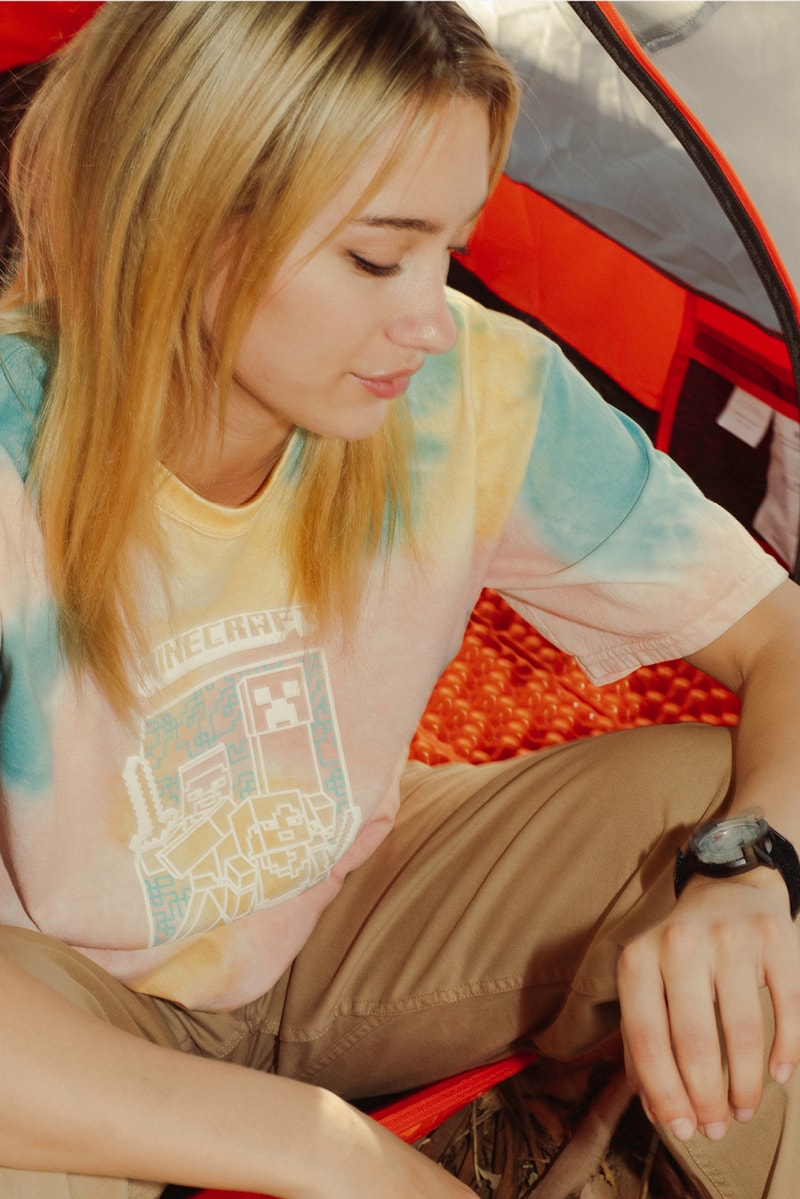 hats, T-shirts, long sleeve shirts and sweaters flat and high-density screen-printed graphics, custom dyed washes and iconic imagery apparel video games headwear design language