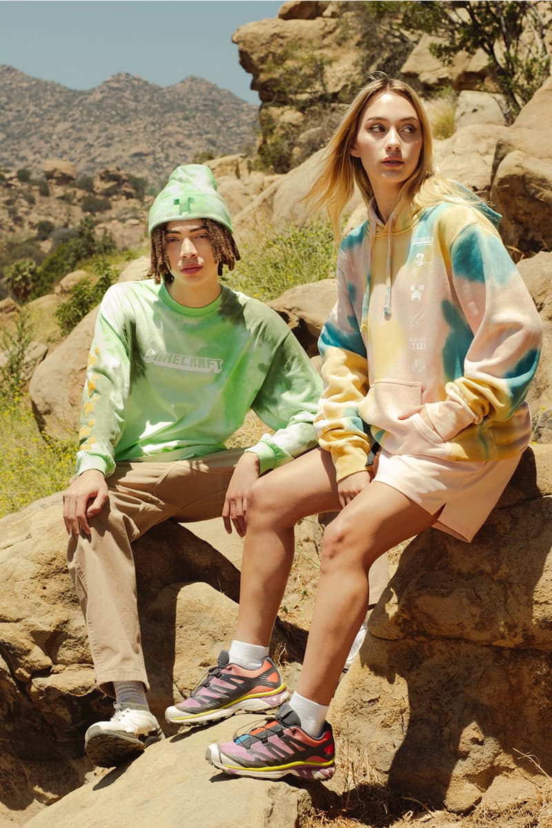 hats, T-shirts, long sleeve shirts and sweaters flat and high-density screen-printed graphics, custom dyed washes and iconic imagery apparel video games headwear design language