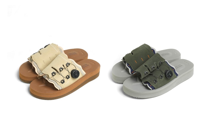 NEPENTHES New York x Suicoke LETA-AB sandals Release Info japanese footwear shoe suede atop lacing system dial beige olive green