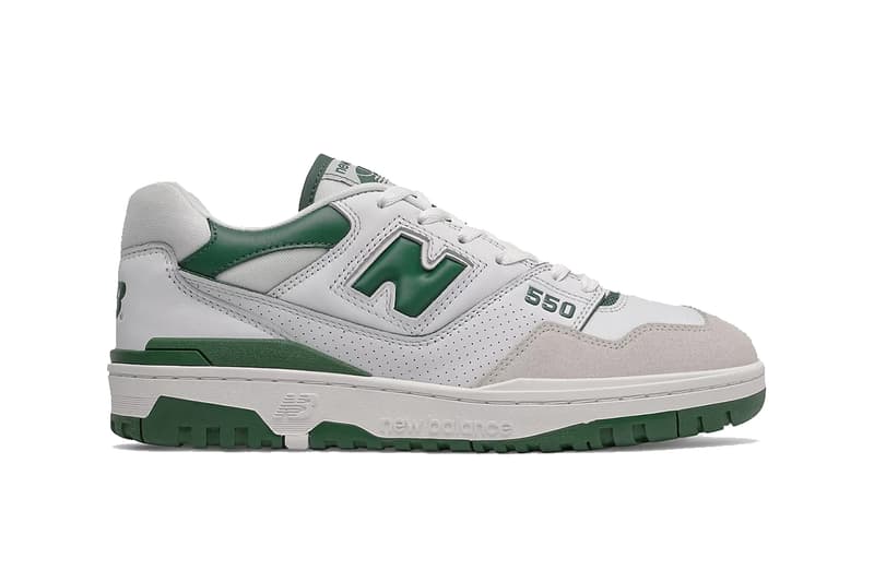 new balance 550 retro basketball shoe white green boston celtics official release date info photos price store list buying guide